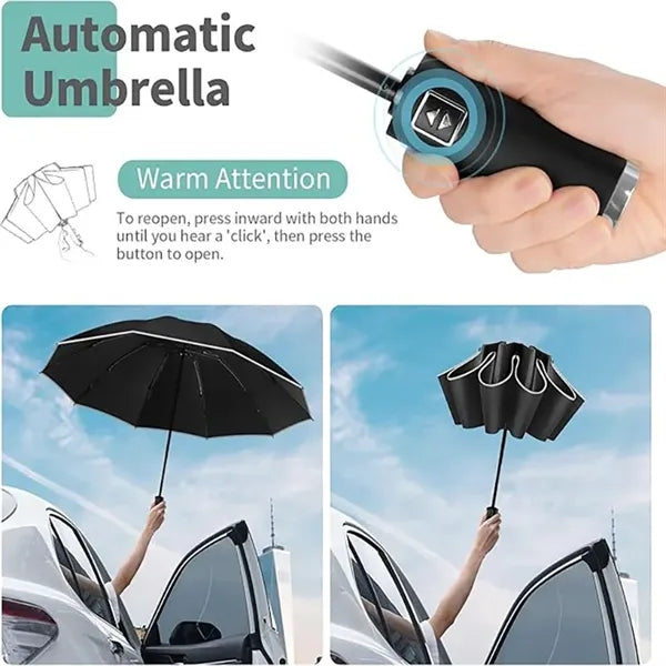 Folding Umbrella with Reflective Strips