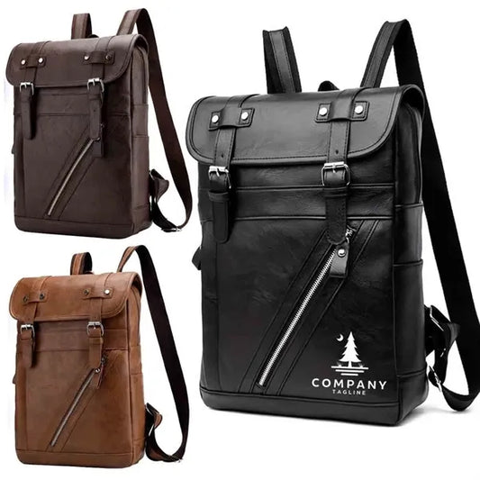 Retro PU Laptop Backpacks