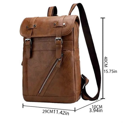 Retro PU Laptop Backpacks