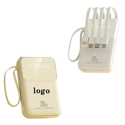 20000mAh Mini Built-in Cable Power Bank