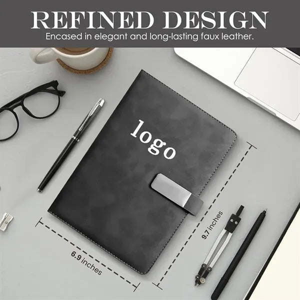 A5 Snap Closure Business Meeting Notebook