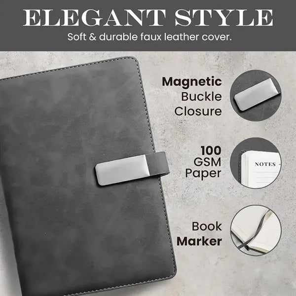 A5 Snap Closure Business Meeting Notebook