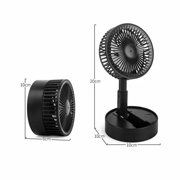 Portable USB Desk Fan with Foldable Stand