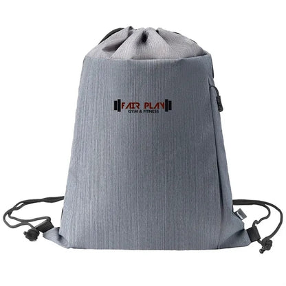 RejuVe MOTO Recycled Heather Drawstring Bag
