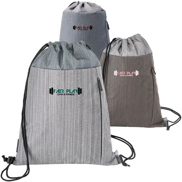 RejuVe MOTO Recycled Heather Drawstring Bag