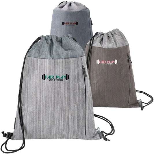RejuVe MOTO Recycled Heather Drawstring Bag