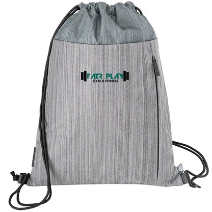 RejuVe MOTO Recycled Heather Drawstring Bag