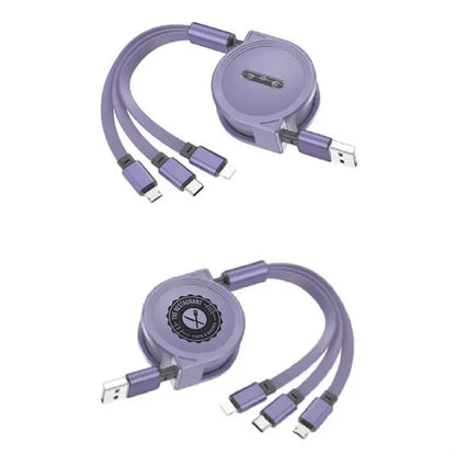 3-in-1 Retractable Cable for iPhone and Samsung