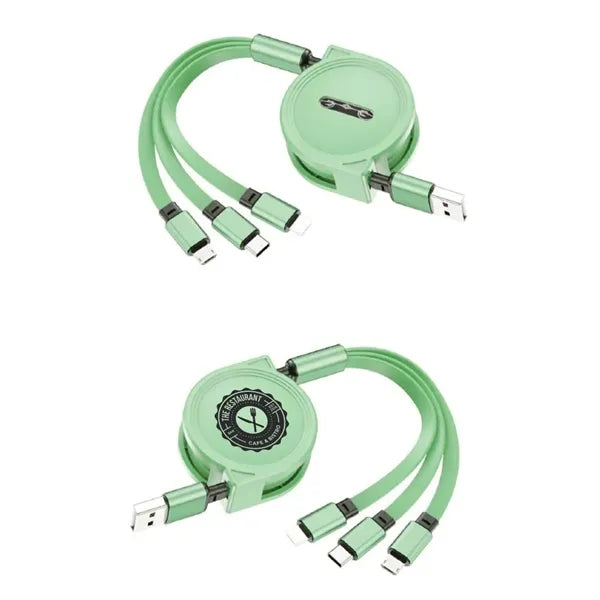 3-in-1 Retractable Cable for iPhone and Samsung