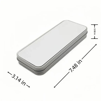 Portable Rectangle Metal Organizer Storage Box with Lid