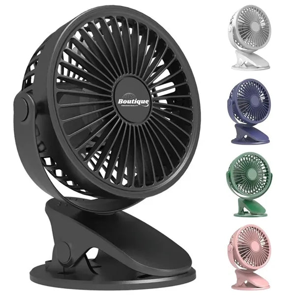 Mini Clip-On USB Rechargeable Desktop  Portable Fans