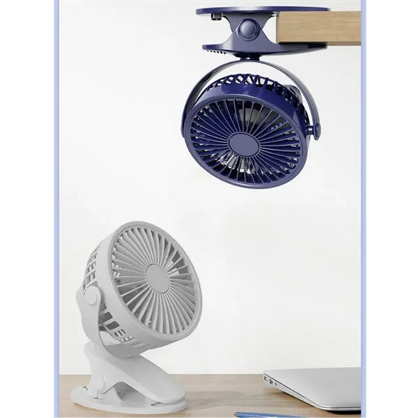 Mini Clip-On USB Rechargeable Desktop  Portable Fans