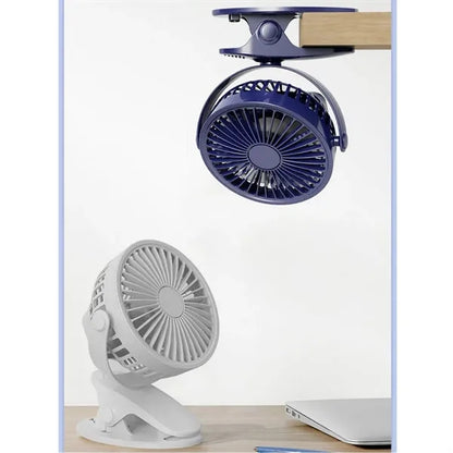 Mini Clip-On USB Rechargeable Desktop  Portable Fans