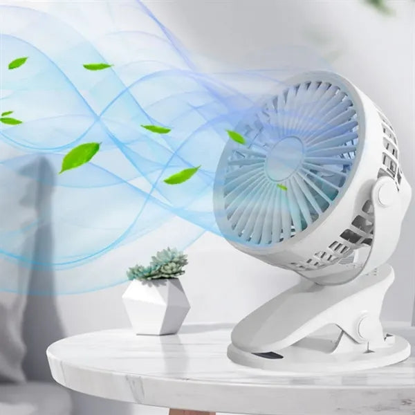 Mini Clip-On USB Rechargeable Desktop  Portable Fans