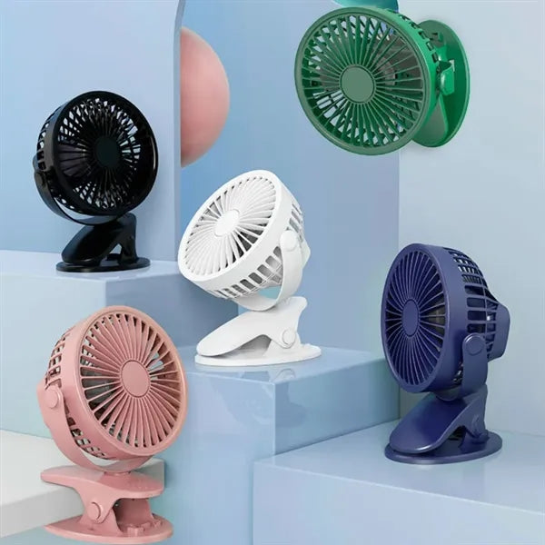 Mini Clip-On USB Rechargeable Desktop  Portable Fans