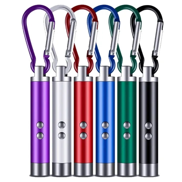 Mini LED Laser Flashlight Keychain