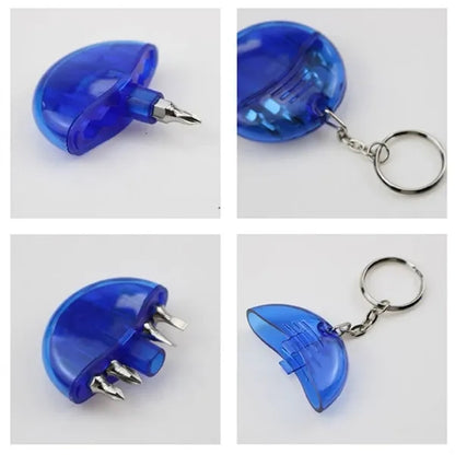 Multifunctional Combination Screwdriver Tool Keychain