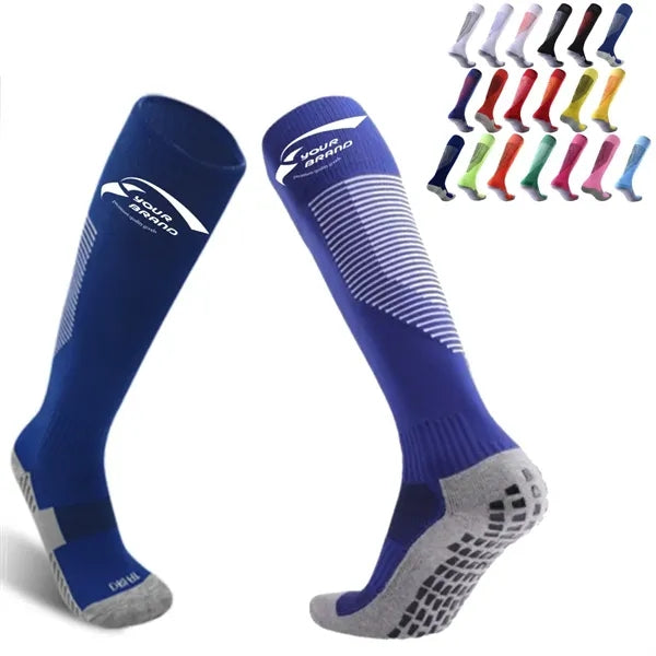 Sport Custom Anti Slip Knee High Athletic Football Socks
