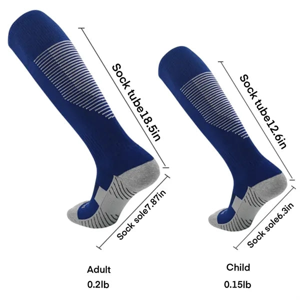 Sport Custom Anti Slip Knee High Athletic Football Socks