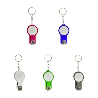 Versatile Nail Clippers Mirror  Keychain Black Tool Pens
