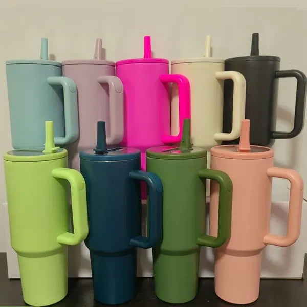 30 oz 40  Tumbler with Handle & Flip Straw