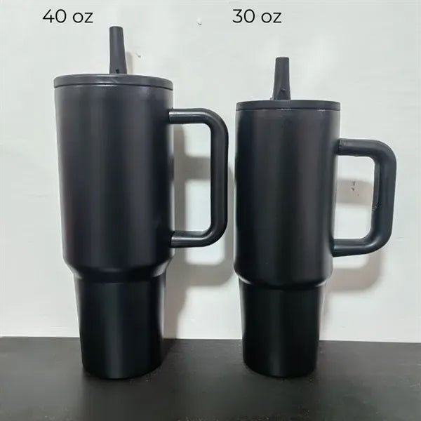 30 oz 40  Tumbler with Handle & Flip Straw