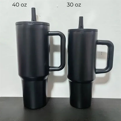30 oz 40  Tumbler with Handle & Flip Straw