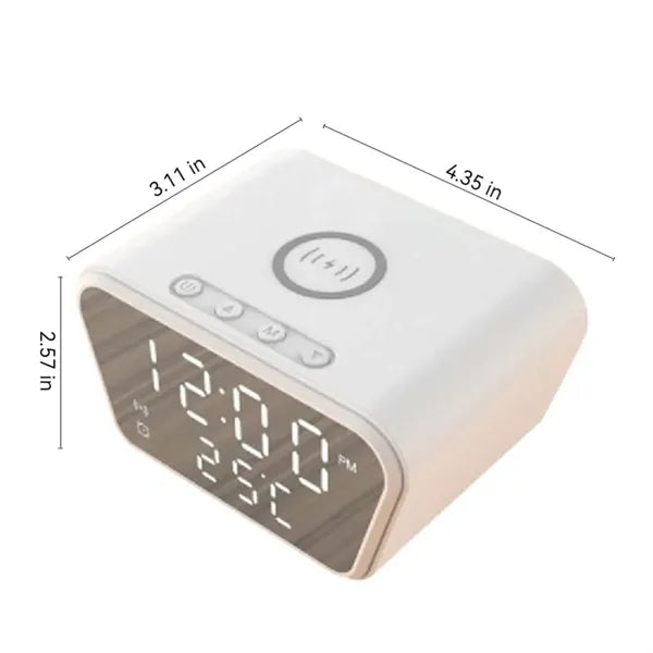 Digital Adjustable Bedrooms Alarm Clock Wireless Charger