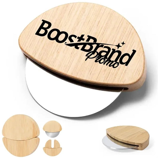 Bamboo Pizza Cutter with Rolling Blade