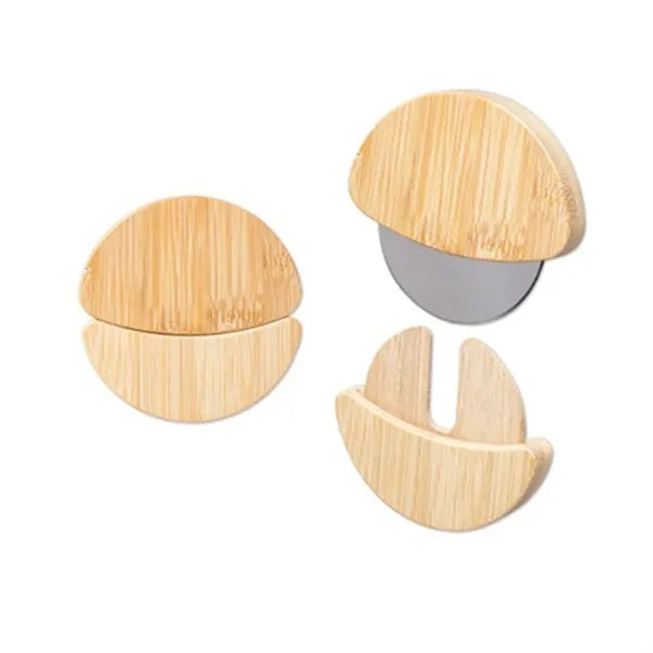 Bamboo Pizza Cutter with Rolling Blade