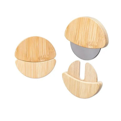 Bamboo Pizza Cutter with Rolling Blade