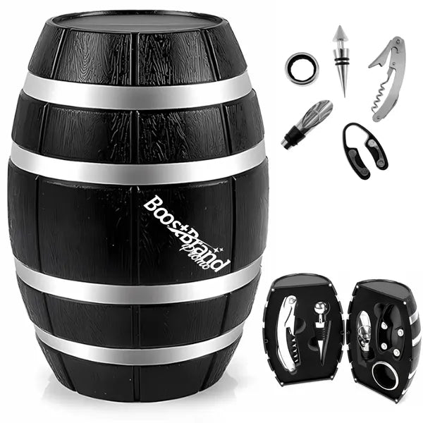 Wine Barrel Corkscrew Gift Set