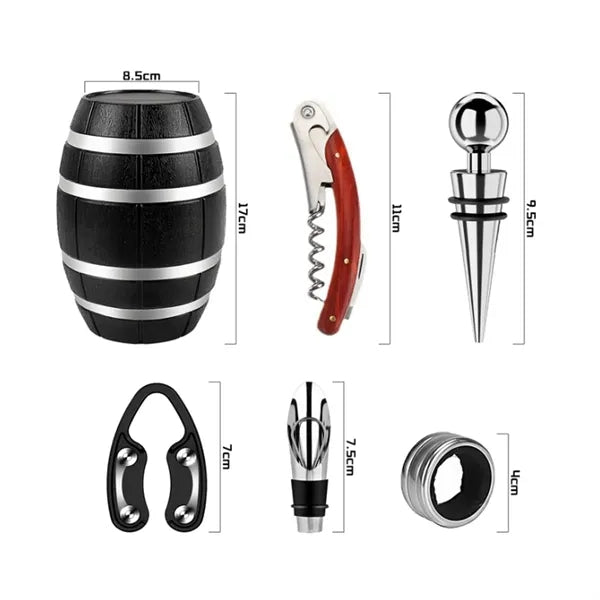 Wine Barrel Corkscrew Gift Set