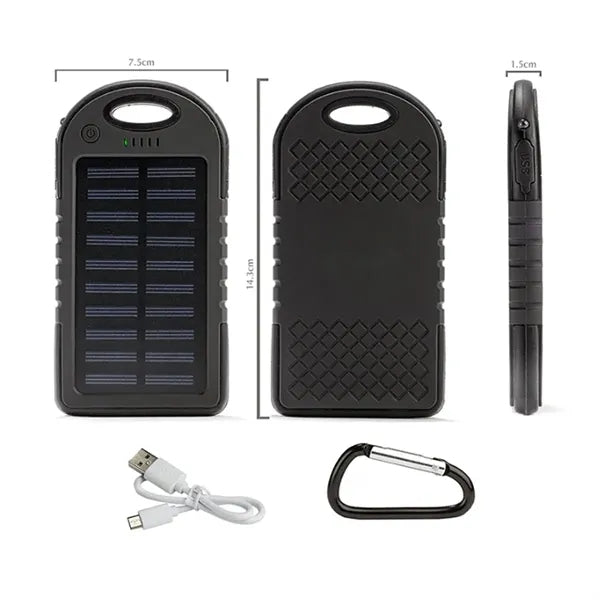 5000mAh Portable Solar Power Bank Shockproof