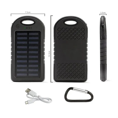 5000mAh Portable Solar Power Bank Shockproof