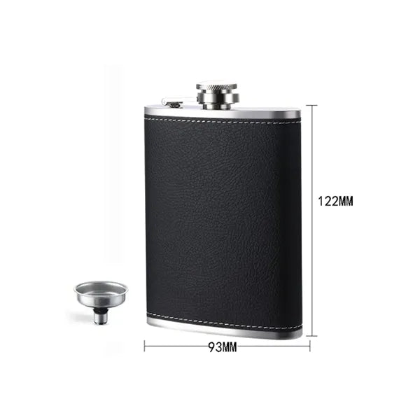 8 oz. Stainless Steel  Portable Flask with Funnel