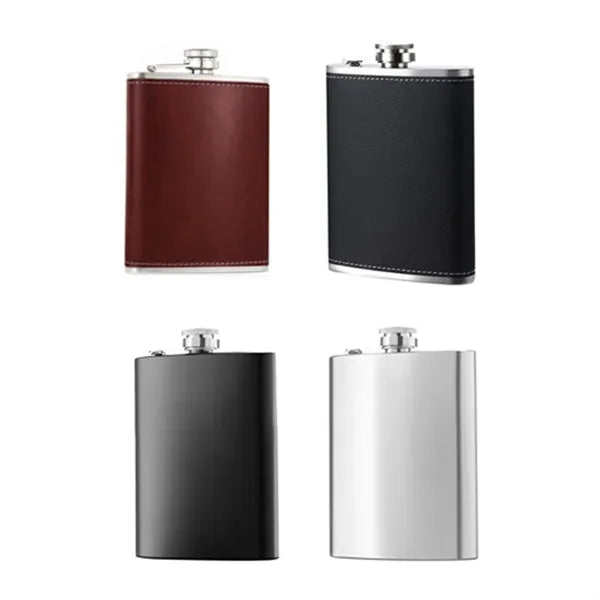 8 oz. Stainless Steel  Portable Flask with Funnel