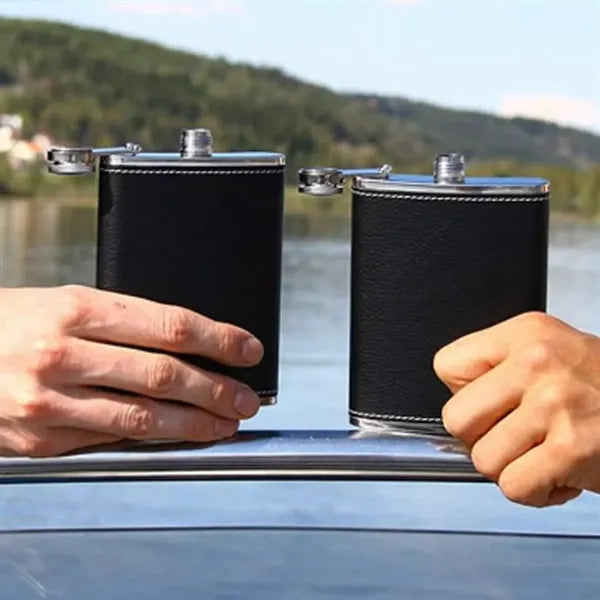 8 oz. Stainless Steel  Portable Flask with Funnel