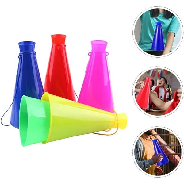 Plastic Megaphone With Adjustable Strap Cheer Cheerleader