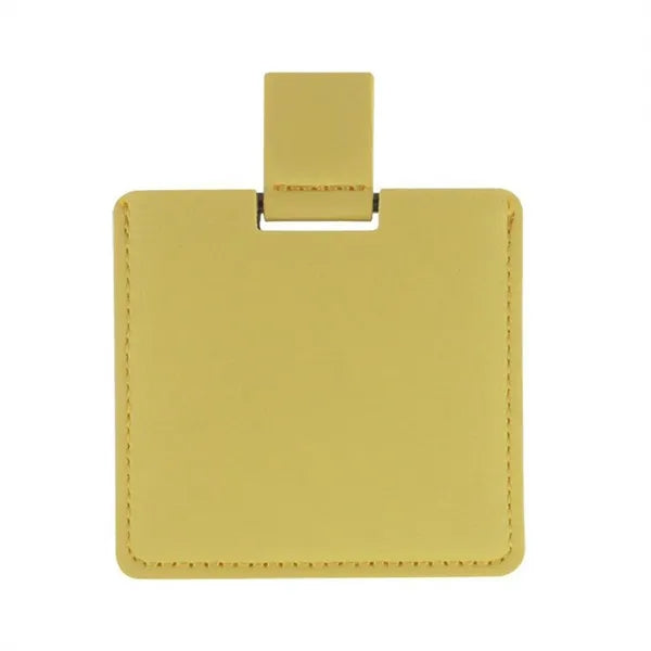 Compact Stainless Steel Makeup Mirror with PU Leather Case