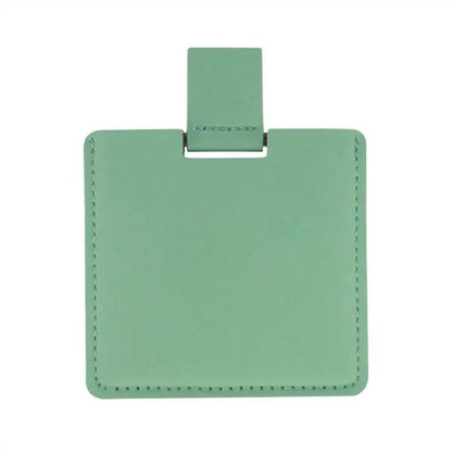 Compact Stainless Steel Makeup Mirror with PU Leather Case