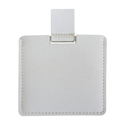 Compact Stainless Steel Makeup Mirror with PU Leather Case