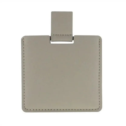 Compact Stainless Steel Makeup Mirror with PU Leather Case