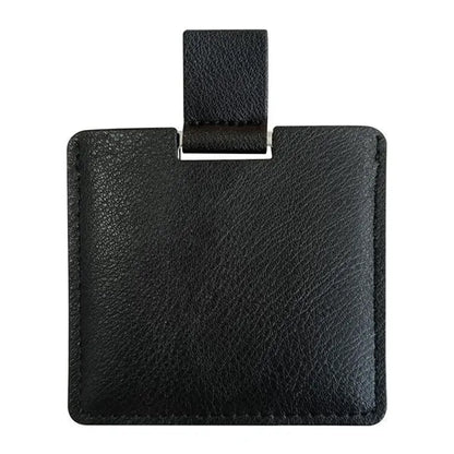 Compact Stainless Steel Makeup Mirror with PU Leather Case