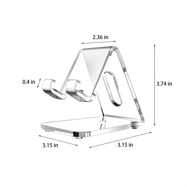 Clear Acrylic Phone Stand Desktop Tablet Holder Thickened
