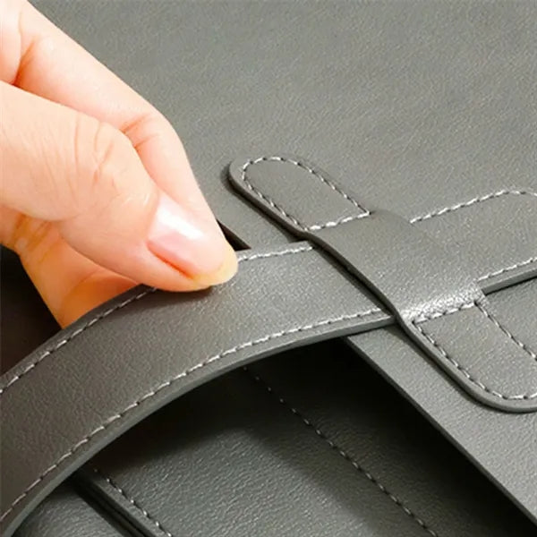 PU Leather Waterproof A4 Business File Bag With Handle