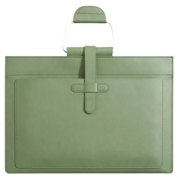 PU Leather Waterproof A4 Business File Bag With Handle