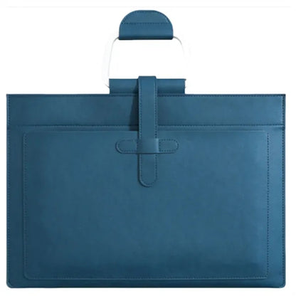 PU Leather Waterproof A4 Business File Bag With Handle