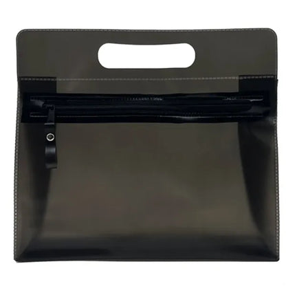 Clear PVC Zipper Tote Bag With Handle For Travel Storage