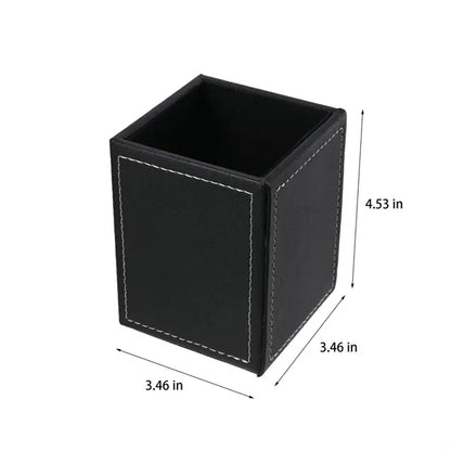 Leather Desktop Pencil Holder For Office And School Use